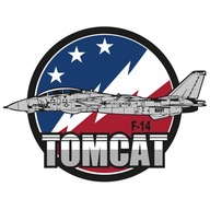 Naklejka Myśliwiec Grumman F-14 Tomcat na kask zeszyt STICKER WLEPKA