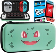 Puzdro ArmorCase Bulbasaur pre Nintendo Switch zelené + Ochranné sklo ArmorGlass HEG-001 pre Nintendo Switch