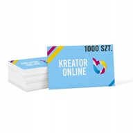 Wizytówki dwustronne projekt kreator 1000 sztuk