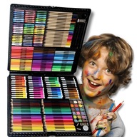 Sada umeleckých pasteliek pre dieťa Mega 288 kusov: fixky farby aktovka