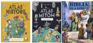 Atlas historii + Atlas mitów + Biblia dla dzieci