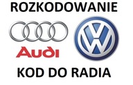 Autorádio VW Kód pre rádio VW AUDI 2-DIN