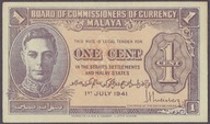 Malaje - 1 cent 1941 (XF+)