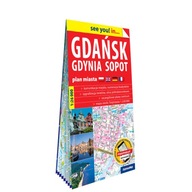 Gdańsk, Gdynia, Sopot; papierowy plan miasta 1:26 000