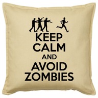 KEEP CALM AND AVOID ZOMBIES poduszka 50x50 prezent