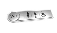 WC tabliczka, oznaczenie toalety damska męska niepełnosprawny - elegancka!