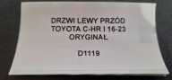 door left front TOYOTA C-HR and 16-23 original