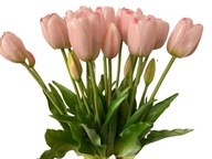 Tulipány Silikónové Kytica Ružové Ako Živé Umelé Kvety Gumový Tulipán