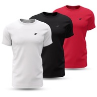 KOSZULKA MĘSKA 4F T-SHIRT SPORT BAWEŁNIANY KOMPLET ZESTAW 3PAK LIMITOWANA