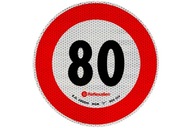 Nálepka značka obmedzenie rýchlosti na 80 km/h