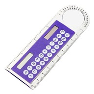 Mini solárna kalkulačka s priehľadným pravítkom a lupou