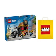 LEGO CITY č. 60404 - Nákladné auto s hamburgermi + Darčeková taška LEGO