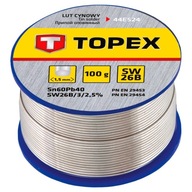 24H Lut cynowy 60% cyny drut 1,5mm 100g TOPEX