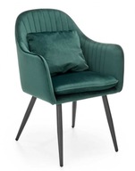 Čalúnená velúrová stolička K464 velvet zelená