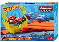 CARRERA GO!!! 63517 HOT WHEELS 4,3M SKOKANSKÝ MOSTÍK + 2 AUTÁ PRETEKÁRSKA DRÁHA