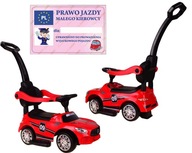 DUŻY JEŹDZIK CHODZIK PCHACZ 3w1 AUTO SAMOCHÓD Z PCHACZEM + PRAWO JAZDY