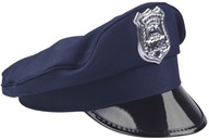 Czapka POLICJANTA Odznaka Brytyjski Amerykański Policjant Karnawał Bal