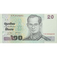 Tajlandia, 20 Baht, KM:109, AU(50-53)