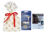 Zestaw prezentowy Gillette Sensor 3 maszynka 3 wkłady + płyn po goleniu