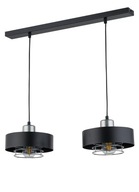 Lampa wisząca czarno srebrna Poker 2 nowoczesna 32065 - Sigma