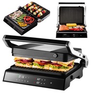 Barbecue, kontakt, panini, összecsukható elektromos grill Transa Electronics DualPlate fekete 2200 W