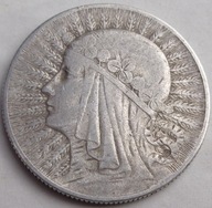 5 złotych - GŁOWA KOBIETY - 1932 bz - srebro