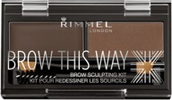 RIMMEL BROW THIS WAY Zestaw do konturowania brwi 003 DARK BROWN 1,3g