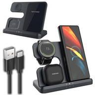 Ładowarka Indukcyjna Bezprzewodowa do Samsung 3w1 Szybka 15W Qi Watch/Pods