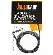 UnderCarp Leadcore bez rdzenia z krętlikiem do szybkiej wymiany 45 lbs / 70