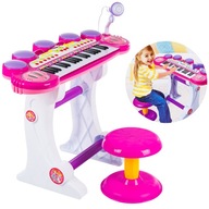 KEYBOARD PIANINKO ORGANKI DLA DZIECI STOŁEK MIKROFON KARAOKE ORGANY USB