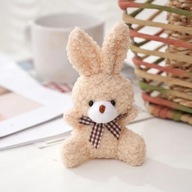 12cm miękkie nadziewane pluszowe zabawki-króliki Mini muszka siedząca lalka króliczek mała