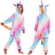 JEDNOROŻEC PIŻAMA STRÓJ KOMBINEZON KIGURUMI ONESIE GALAXY roz 140