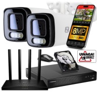 MONITORUNG KÉSZLET 2X Kültéri IP WiFi cső kamera 8MP