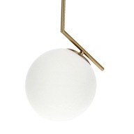 LAMPA WISZĄCA GLAMOUR KULA GOLD BIAŁA ZŁOTA E27