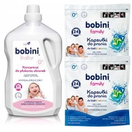 BOBINI FAMILY KAPSULE NA PRANIE 48 KS FARBA PLÁKANIE 2,5L HYPOALERGÉNNE