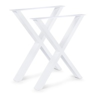 2 x kovová noha k stolu biela X