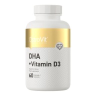 OstroVit DHA 600 mg + Witamina D3 4000 IU 60 kaps