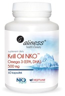 Aliness Krill Oil NKO Omega 3 (EPA DHA) z Astaksantyną 500mg 60kapsułek
