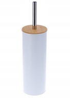 Szczotka do WC metal bambus biała