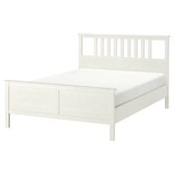 IKEA HEMNES Rama łóżka biała bejca / Luroy 140x200