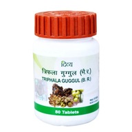 Bylinné analgetické tablety Triphala Guggul Divya 80 tabliet.