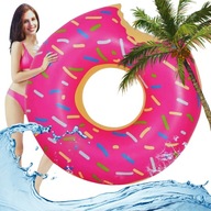 DONUT DUŻE KOŁO RÓŻOWE DO PŁYWANIA DMUCHANE MATERAC DO WODY DONAT 120CM XXL