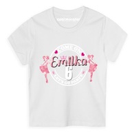 Barbie T-Shirt Koszulka z Imieniem Cyfrą Prezent na Urodziny Gruba Bawełna