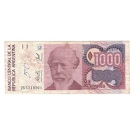 Banknot, Argentina, 1000 Australes, KM:329d, VF(20