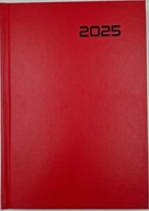 Kalendarz Terminarz książkowy dzienny A5 2025 CZERWONY