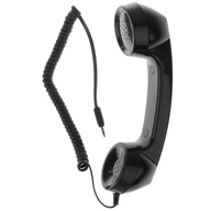 Słuchawka telefoniczna retro z mikrofonem 3,5 mm w kolorze czarnym