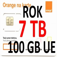 INTERNET NA KARTĘ ORANGE 7 TB ROK 100 GB UE PLUS SUPER GRATIS