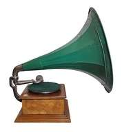 Gramofón Parlophone so zelenou tubou dosky 100 ihiel