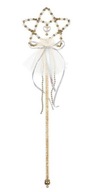 GWIAZDKA biało-złota różdżka z perełkami Coralina Souza