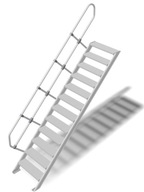 KRAUSE Schody aluminiowe, stopnie 60cm 1x12 |2,58